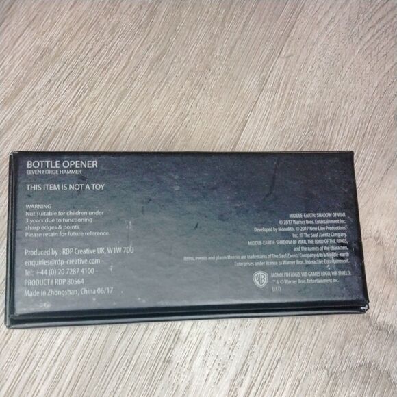 Middle Earth Shadow of War Elven Forge Hammer Bottle Opener New Lord Of The Ring - Picture 5 of 7